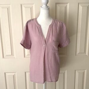 J Crew - Gauze Popover Soft V-Neck